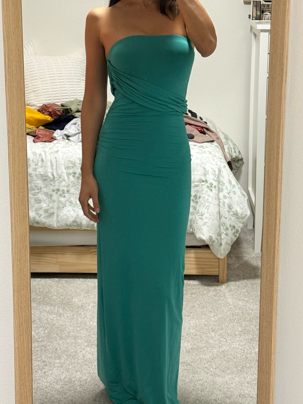 NWOT kookai teal maxi dress